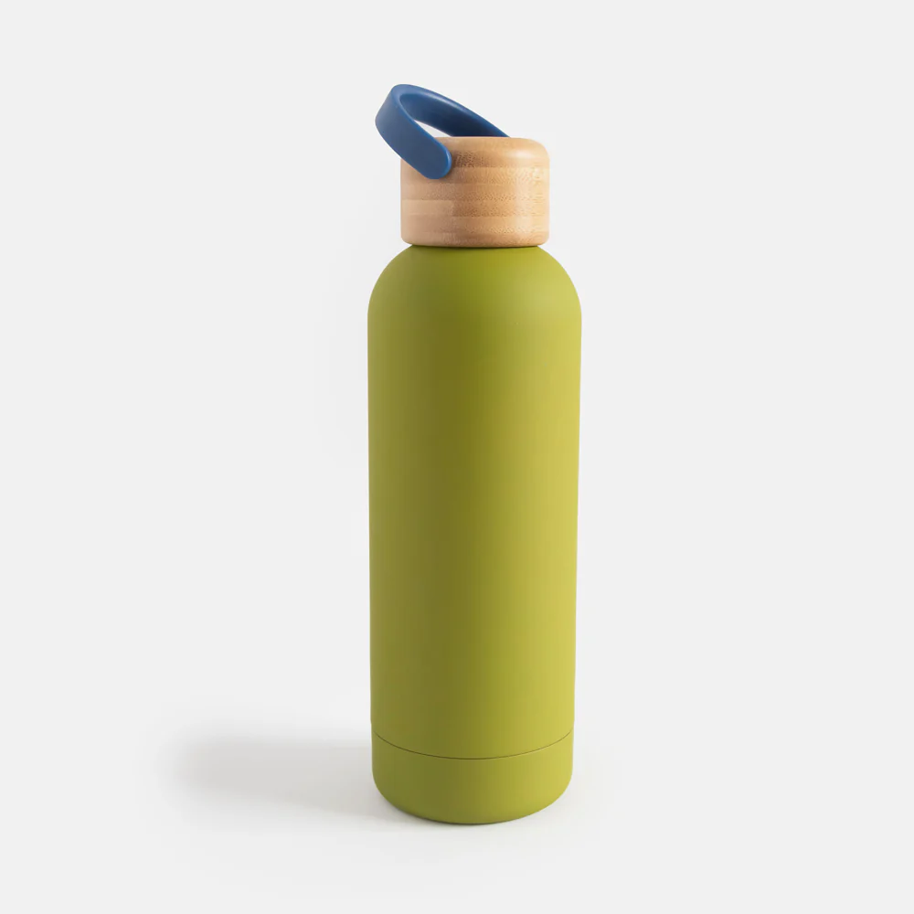 Caroline Gardner Moss Green Metal Water Bottle