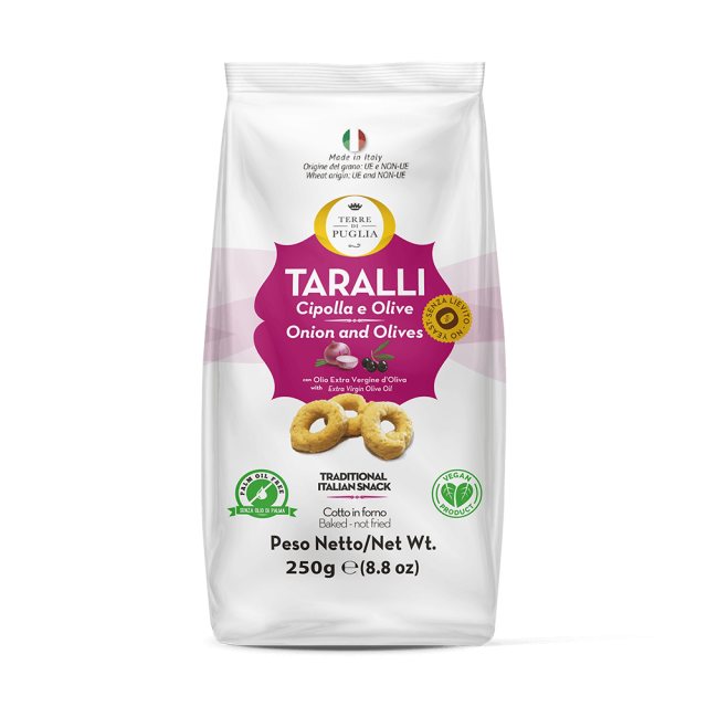 Terre di Puglia Taralli Onion & Olives 250g
