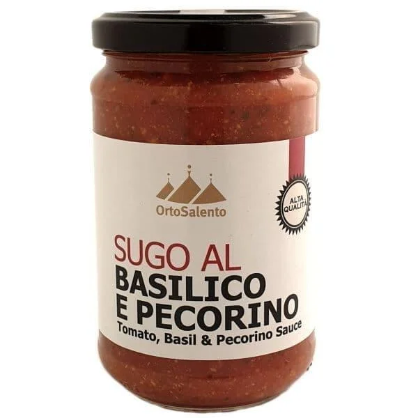 OrtoSalento Sugo al Basilico e Pecorino (Tomato, Basil & Pecorino Sauce) 280g