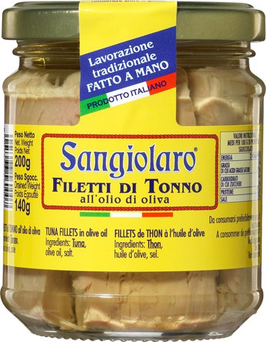 Sangiolaro White Tuna Fillets in Olive Oil 200g