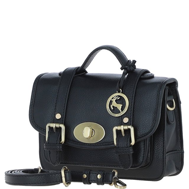 Ashwood Leather Satchel Bag Black Y62