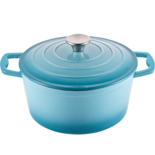 Steelex Bistro Cast Iron Round Casserole Dish - Teal