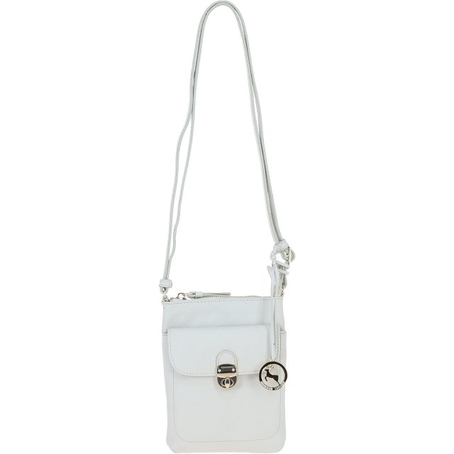 Ashwood Leather Twist Lock Crossbody Bag - White Y-51