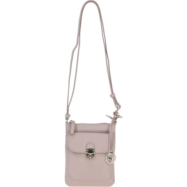Ashwood Leather Twist Lock Crossbody Bag - Beige Y-51