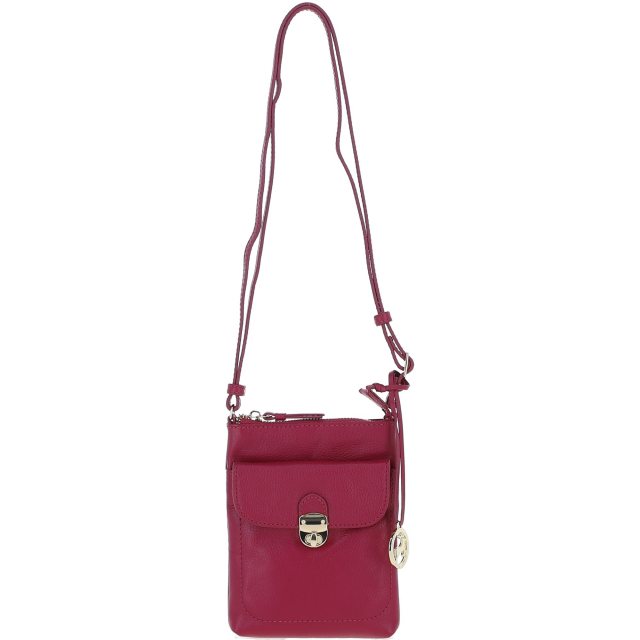 Ashwood Leather Twist Lock Crossbody Bag - Raspberry Y-51