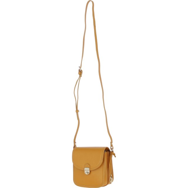 Ashwood Leather Crossbody Bag with Twist Lock - Mustard Y-52