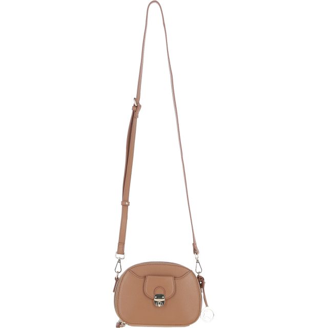 Ashwood Leather Compact Crossbody Bag with Twist Lock & Adjustable Strap - Butterscotch Y-53