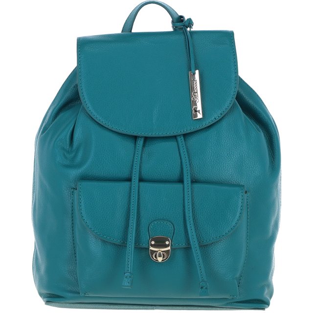 Ashwood Leather Twist Lock Small Backpack - Green Y-57