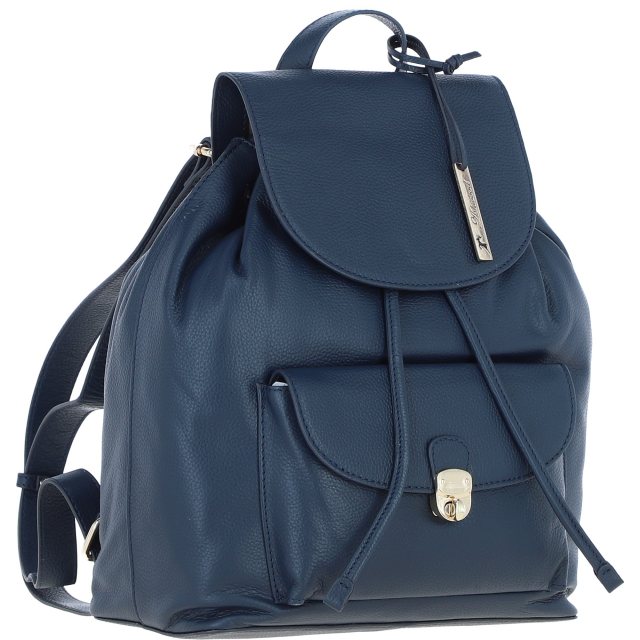 Ashwood Leather タッカーバックパック ネイビー　リュック Ashwood Leather Twist Lock Small Backpack - Navy Y-57