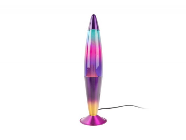 Leitmotiv Table Lamp Rainbow Rocket Lava Lamp - Purple Multicolour