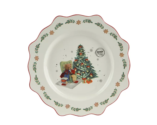 Bear & Christmas Tree Dinner Plate