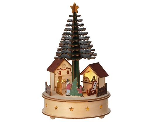 LED Christmas Tree Scene Plywood