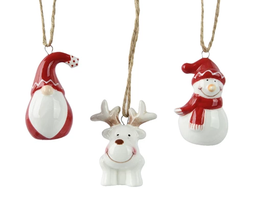 Dolomite Christmas Tree Decoration - Santa/Snowman/Reindeer