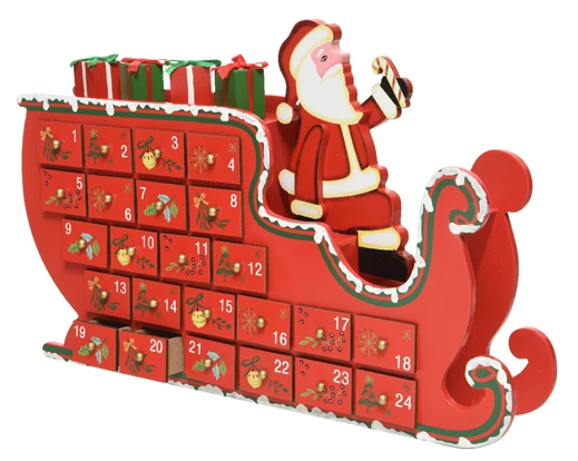 Advent Calendar Santa's Sleigh & Glitter Snow