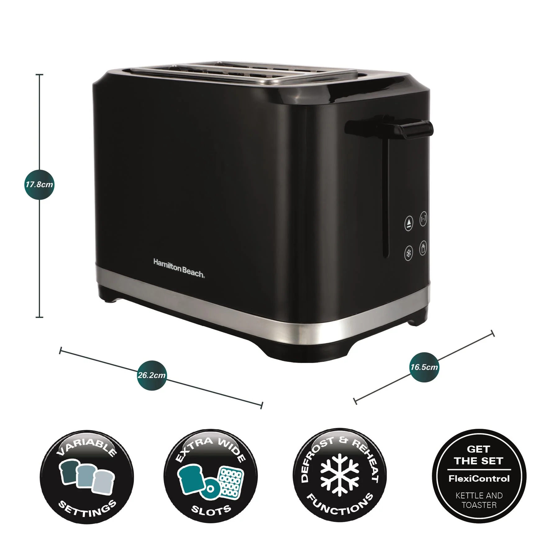 Hamilton Beach FlexiControl 2 Slice Digital Control Toaster | At Portm