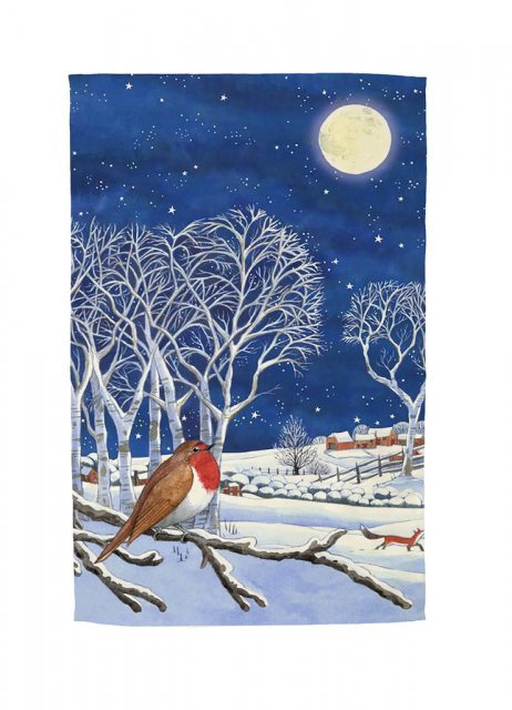 Emma Bridgewater Midnight Robin Tea Towel
