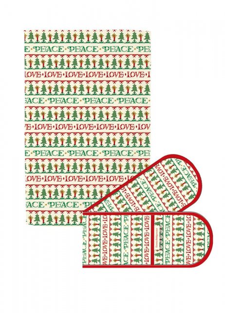 Emma Bridgewater Christmas Joy Double Oven Glove & Tea Towel Set