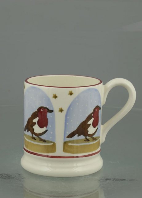 Emma Bridgewater Robin Snow Globe 1/2 Pint Mug