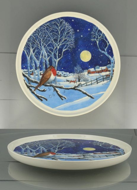 Emma Bridgewater Midnight Robin Flat Serving Plate