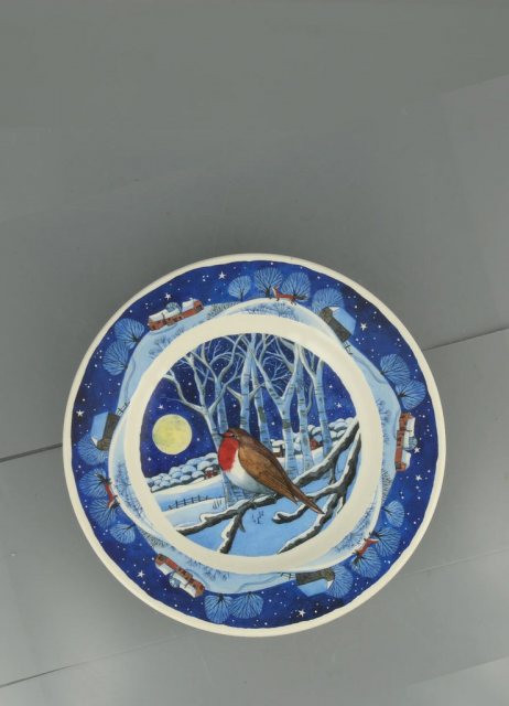 Emma Bridgewater Midnight Robin Medium Dinner Plate 8.5 Inch