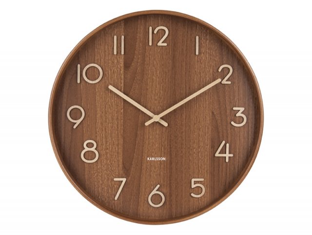 Karlsson Wall Clock Pure Large - Dark Wood
