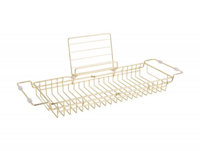 Present Time Bath Tub Caddy - Gold Plated