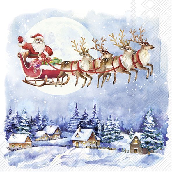 IHR Napkins Santa's Wonderland