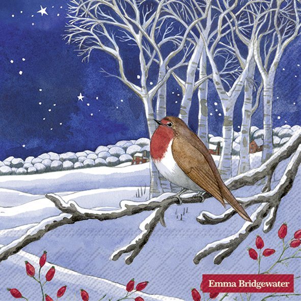 Emma Bridgewater Napkins Midnight Robin