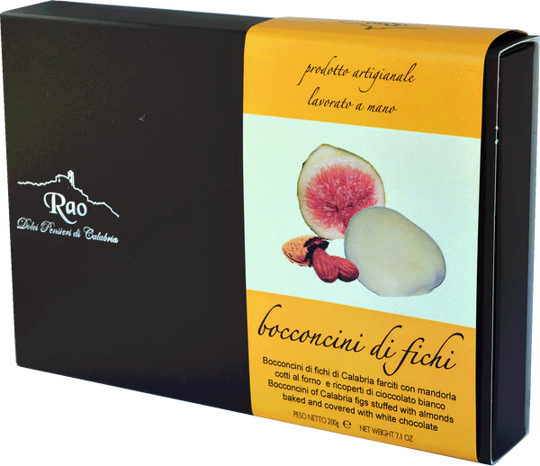 Dolci Pensieri di Calabria Figs Stuffed with Almonds in White Chocolate 200g