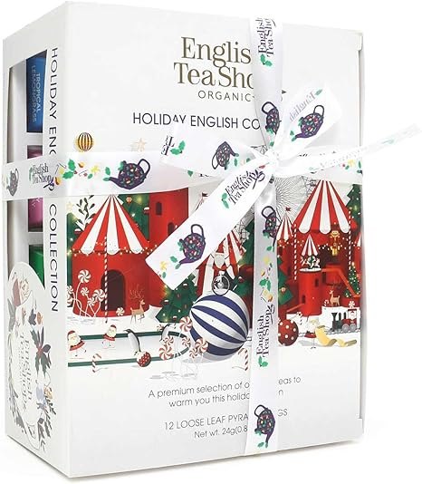 English Tea Shop Holiday White Prism - 12 Pyramid Gift Pack