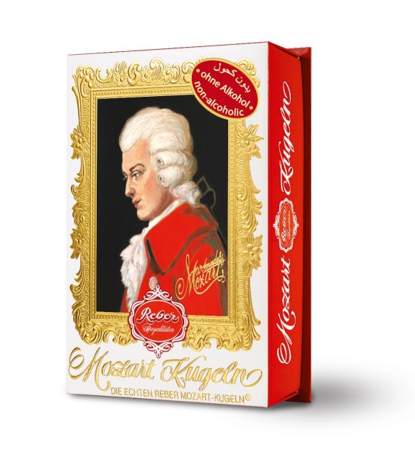 Reber Mozart Kugel Picture Box 6 Pieces (Non - Alcoholic) 120g