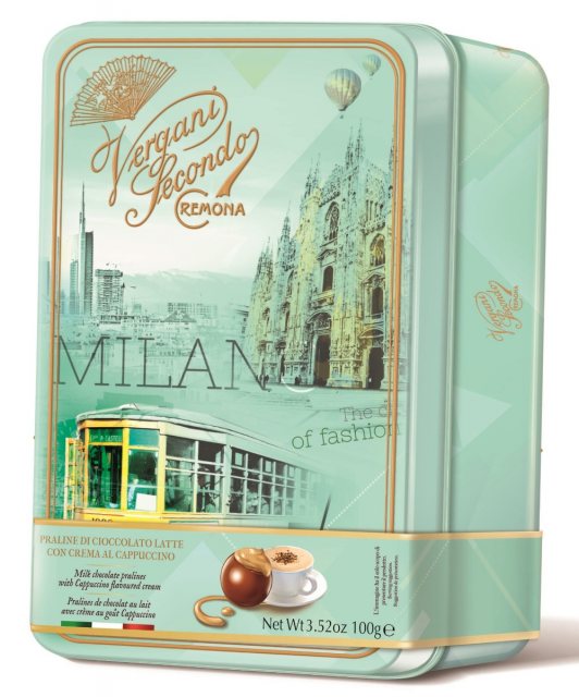 Vergani MILANO Milk Chocolate Pralines with Cappuccino Cream 100g