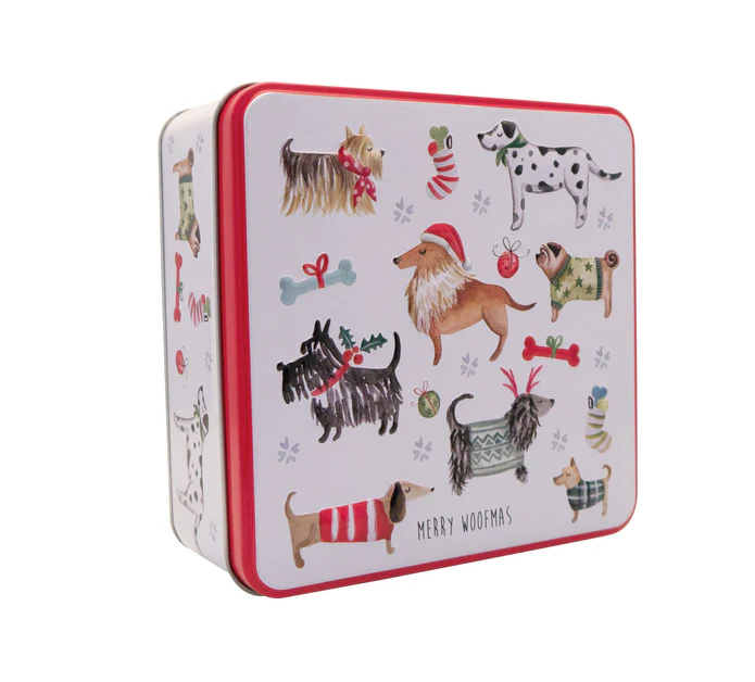 Grandma Wild's Embossed Merry Woofmas Tin with Assorted Biscuits 160g