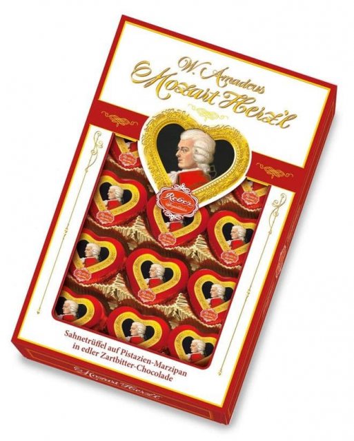Reber Mozart Heart Chocolates 15 Pieces Box 150g