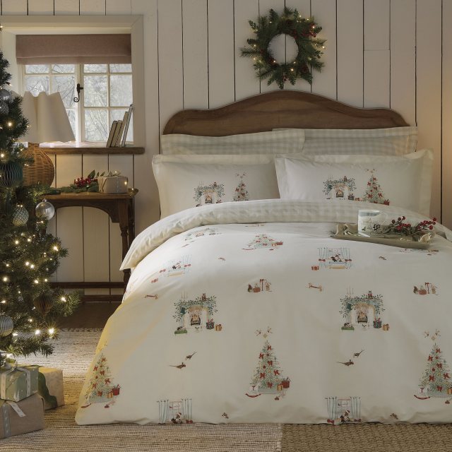 Sophie Allport Cosy Christmas Misty Green Bedding