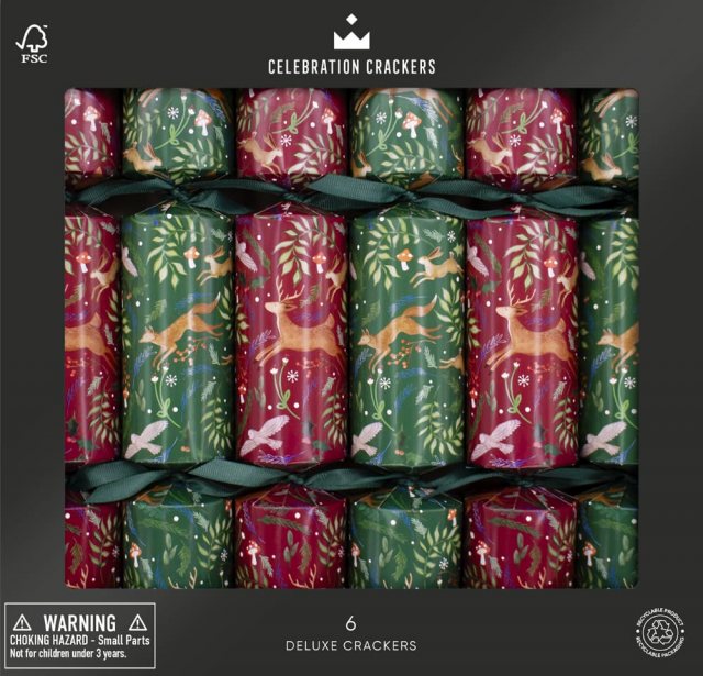 Celebration Crackers Woodland Folk 12" Deluxe Crackers - 6 Pack