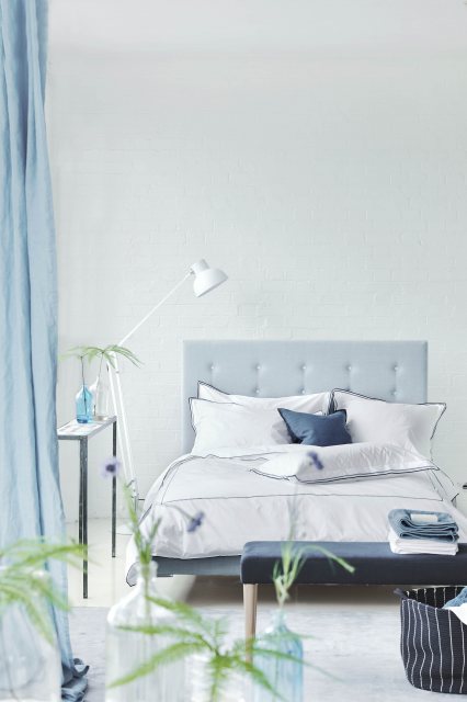 Designers Guild Astor Denim Blue Quilt Cover