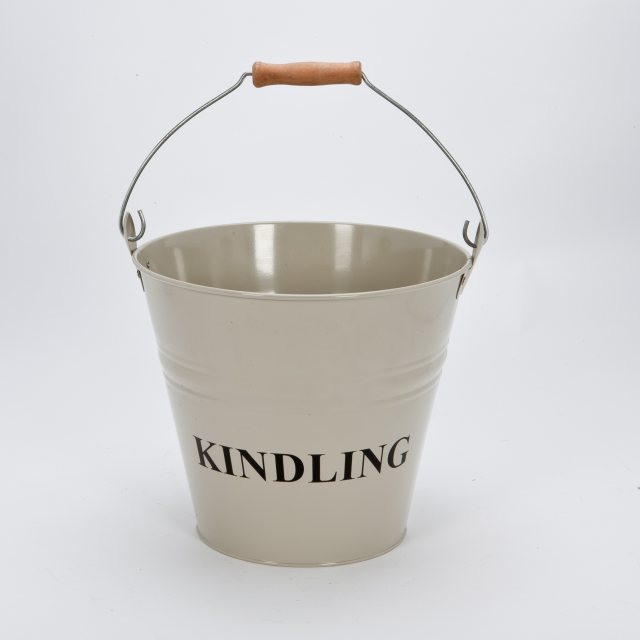 Inglenook Cream Kindling Wood Bucket No Lid