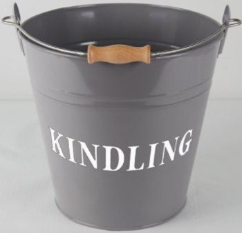 Inglenook Premium Kindling Bucket Grey
