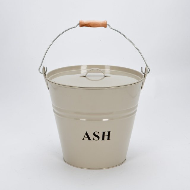 Inglenook Premium Cream Ash Bucket with Lid