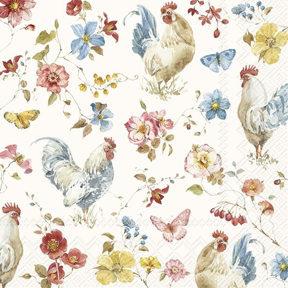 IHR Napkins Country Rooster