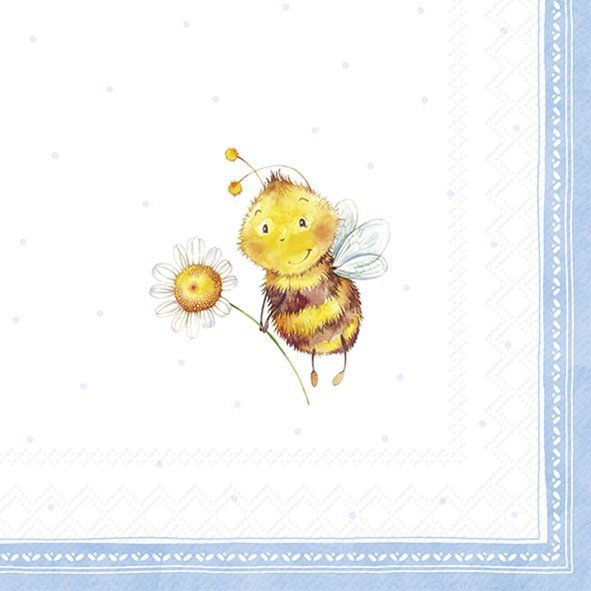 IHR Napkins Sunny Bee Light Blue
