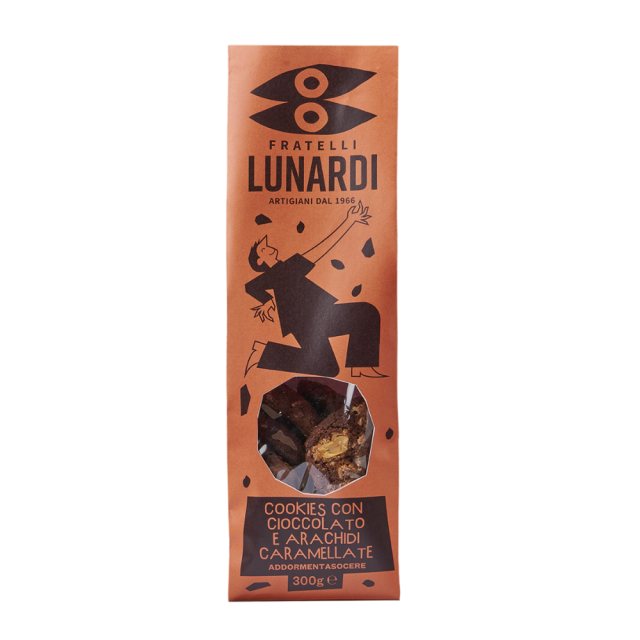 Fratelli Lunardi Tuscan Cookies - Chocolate & Caramelised Peanut 300g