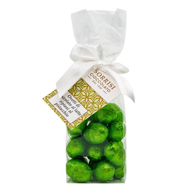 Boella & Sorrisi Milk Chocolate Eggs with Pistachio 150g