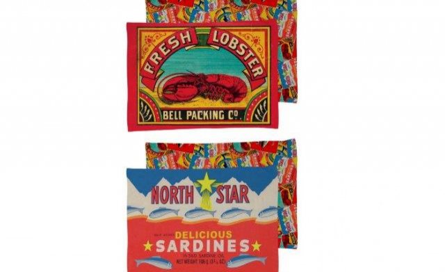 Vintage Style Fishy Tea Towels - 2 Pack