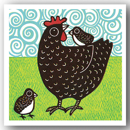 Kat Lendacka Chicken Greeting Card