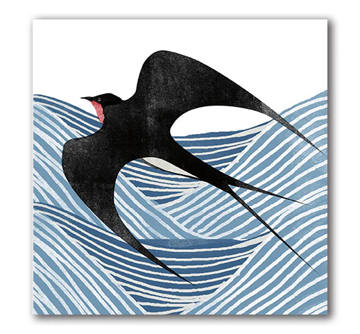 Kyoko Nemoto Swallow Greeting Card