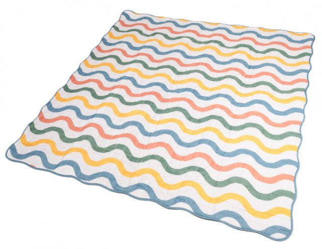 Summerhouse Portofino Wavy Stripe Picnic Blanket 150 x 150cm in Duffle Bag