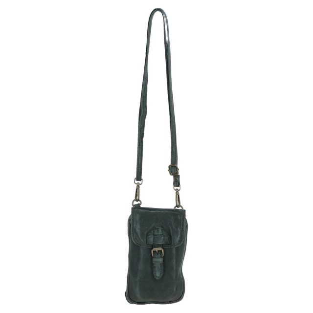 Ashwood Leather Crossbody Smartphone Bag - Green D99
