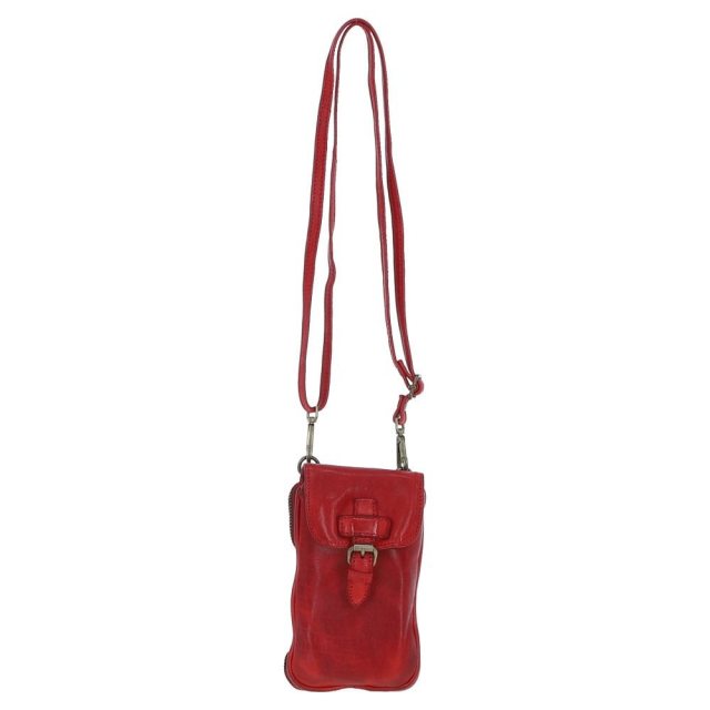 Ashwood Leather Crossbody Smartphone Bag - Red D99